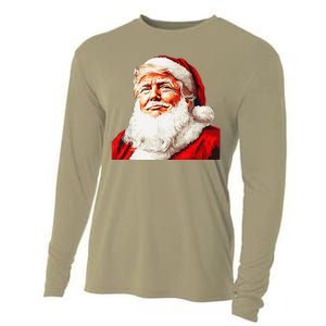 Funny Trump Santa Hat Donald Trump Christmas New Year Xmas Cooling Performance Long Sleeve Crew