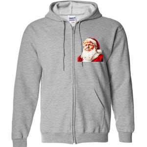 Funny Trump Santa Hat Donald Trump Christmas New Year Xmas Full Zip Hoodie