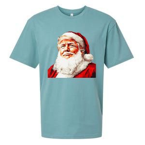 Funny Trump Santa Hat Donald Trump Christmas New Year Xmas Sueded Cloud Jersey T-Shirt