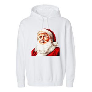 Funny Trump Santa Hat Donald Trump Christmas New Year Xmas Garment-Dyed Fleece Hoodie