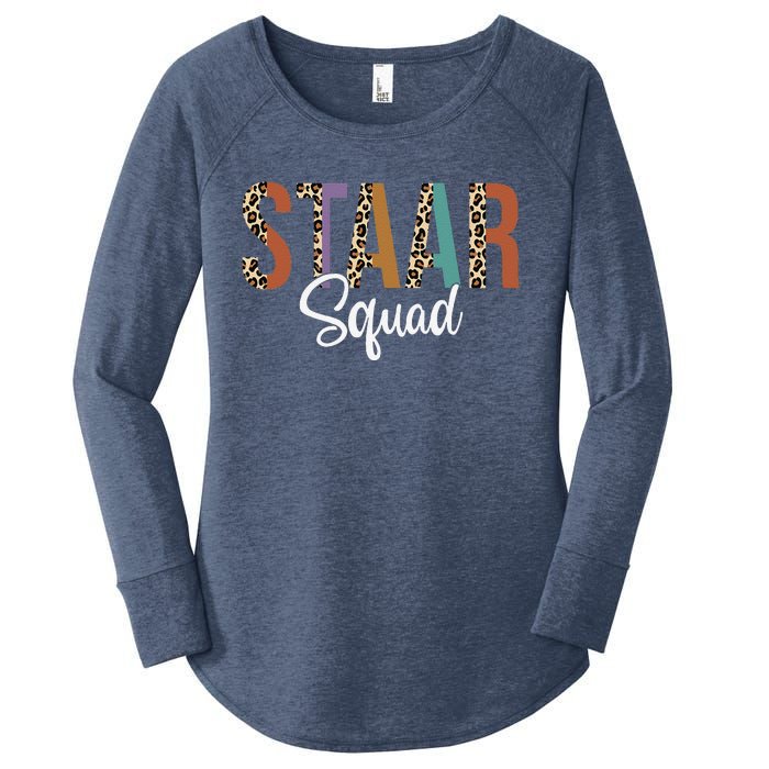 Funny Test Staar Day Squad Mode On Teacher Testing Ideas Women's Perfect Tri Tunic Long Sleeve Shirt