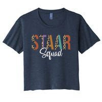 Funny Test Staar Day Squad Mode On Teacher Testing Ideas Women's Crop Top Tee