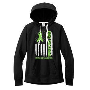 Fight The Stigma Tal Health Warrior Awareness Support Gift Women's Fleece Hoodie