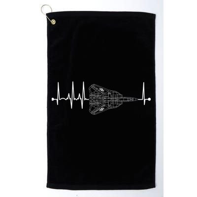 F14 Tomcat Schematic Airplane Pulse Ekg Pilot Heartbeat Cute Gift Golf Towel