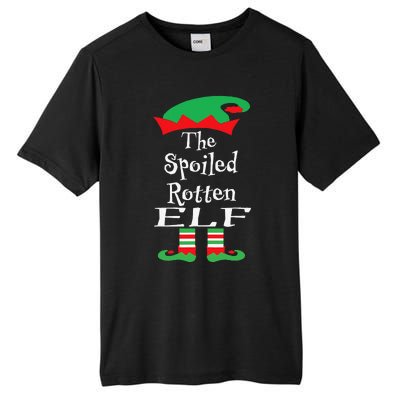 Funny The Spoiled Rotten Elf Christmas Matching Family Tall Fusion ChromaSoft Performance T-Shirt