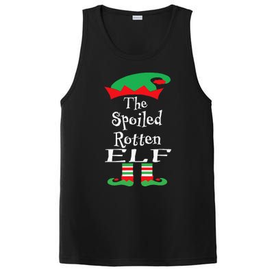 Funny The Spoiled Rotten Elf Christmas Matching Family PosiCharge Competitor Tank