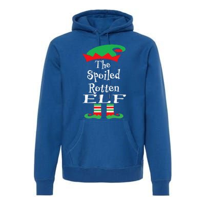 Funny The Spoiled Rotten Elf Christmas Matching Family Premium Hoodie