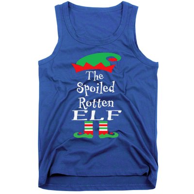 Funny The Spoiled Rotten Elf Christmas Matching Family Tank Top