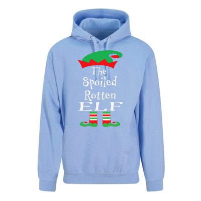 Funny The Spoiled Rotten Elf Christmas Matching Family Unisex Surf Hoodie