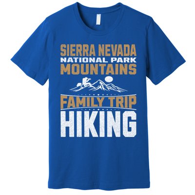 Family Trip Sierra Nevada National Park 2024 Mountain Hiking Great Gift Premium T-Shirt