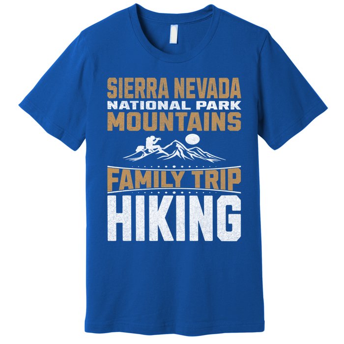 Family Trip Sierra Nevada National Park 2024 Mountain Hiking Great Gift Premium T-Shirt