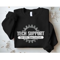 Funny Tech Support Id10t Computer Idiot Joke Sweatshirt