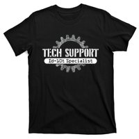 Funny Tech Support Id10t Computer Idiot Joke T-Shirt