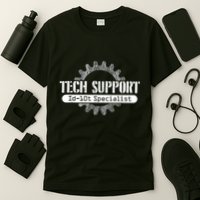 Funny Tech Support Id10t Computer Idiot Joke T-Shirt
