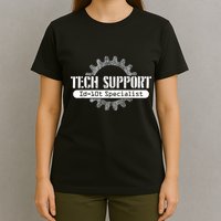 Funny Tech Support Id10t Computer Idiot Joke T-Shirt