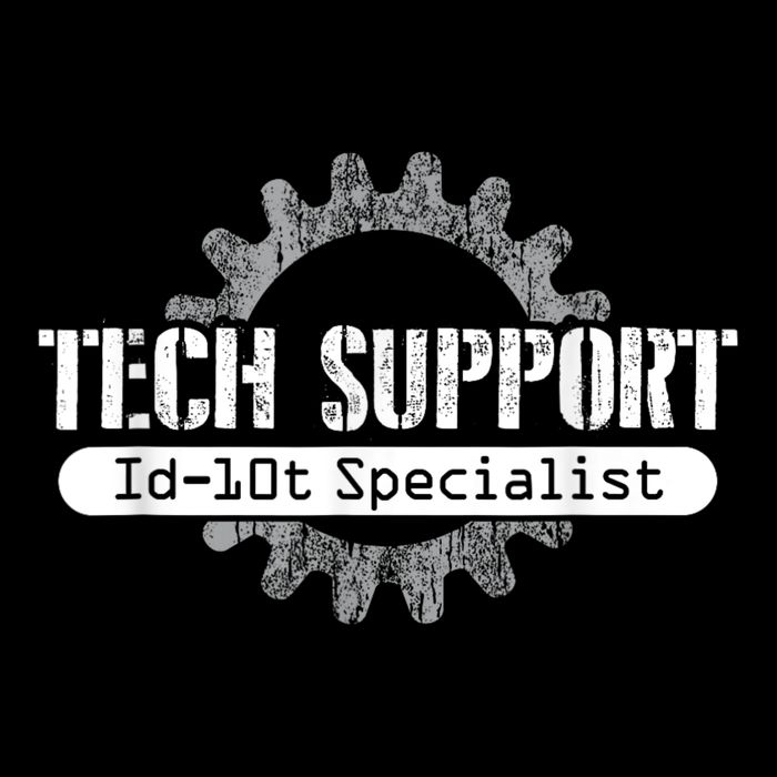 Funny Tech Support Id10t Computer Idiot Joke T-Shirt