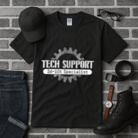 Funny Tech Support Id10t Computer Idiot Joke Tall T-Shirt