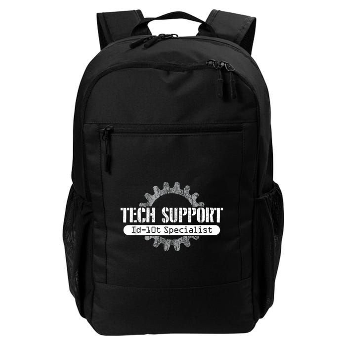Funny Tech Support Id10t Computer Idiot Joke Backpack