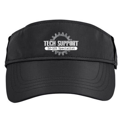 Funny Tech Support Id10t Computer Idiot Joke Adult Drive Performance Visor