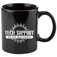 Funny Tech Support Id10t Computer Idiot Joke 11oz C Handle Ceramic Mug