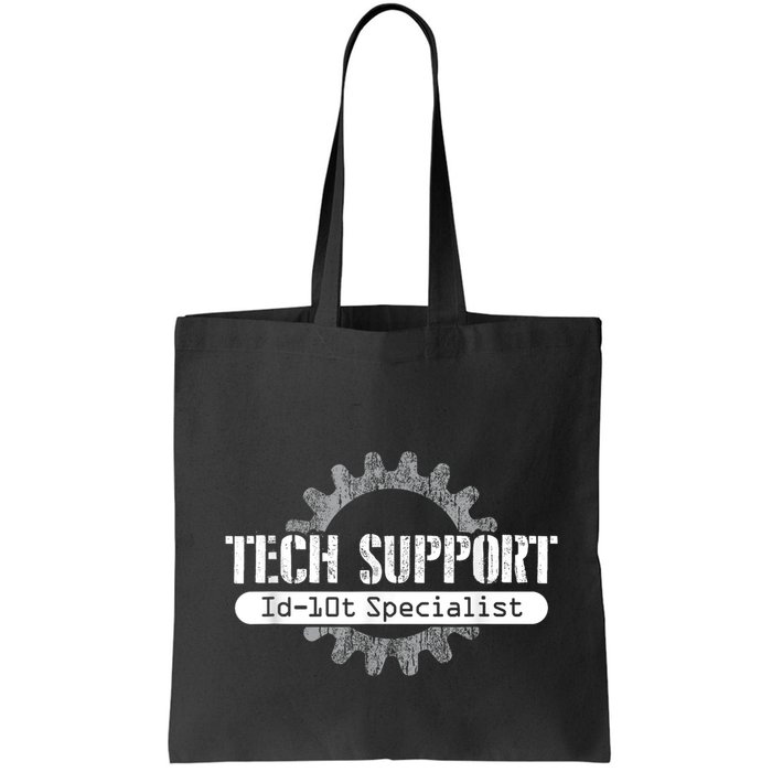 Funny Tech Support Id10t Computer Idiot Joke Bag