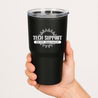 Funny Tech Support Id10t Computer Idiot Joke Tumbler