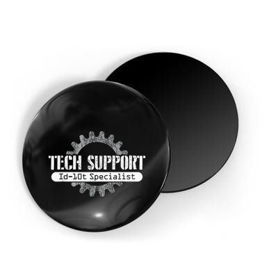 Funny Tech Support Id10t Computer Idiot Joke Magnet