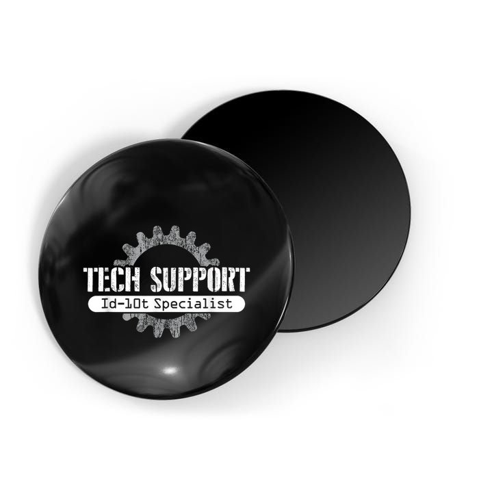 Funny Tech Support Id10t Computer Idiot Joke Magnet
