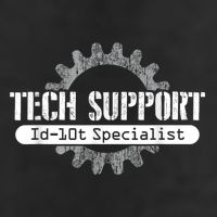 Funny Tech Support Id10t Computer Idiot Joke 25L Jumbo Tote