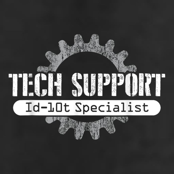 Funny Tech Support Id10t Computer Idiot Joke 25L Jumbo Tote