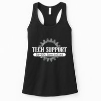 Funny Tech Support Id10t Computer Idiot Joke Womens Tank Top