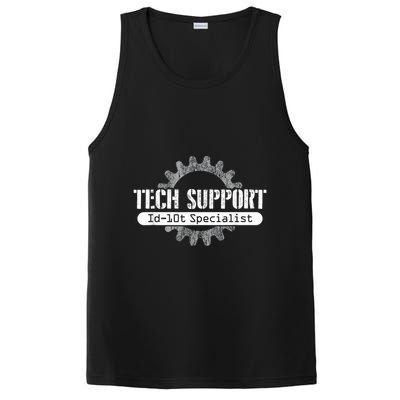 Funny Tech Support Id10t Computer Idiot Joke PosiCharge Competitor Tank