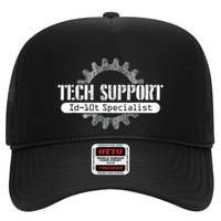 Funny Tech Support Id10t Computer Idiot Joke Trucker Hat