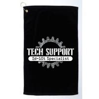 Funny Tech Support Id10t Computer Idiot Joke Golf Towel