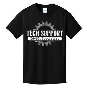 Funny Tech Support Id10t Computer Idiot Joke Kids T-Shirt