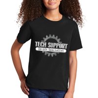 Funny Tech Support Id10t Computer Idiot Joke Kids T-Shirt