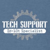 Funny Tech Support Id10t Computer Idiot Joke Garment-Dyed Sweatshirt