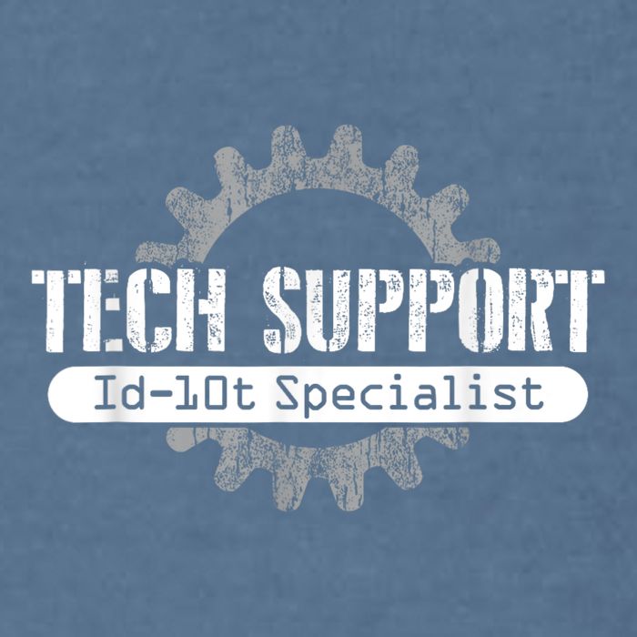 Funny Tech Support Id10t Computer Idiot Joke Garment-Dyed Sweatshirt
