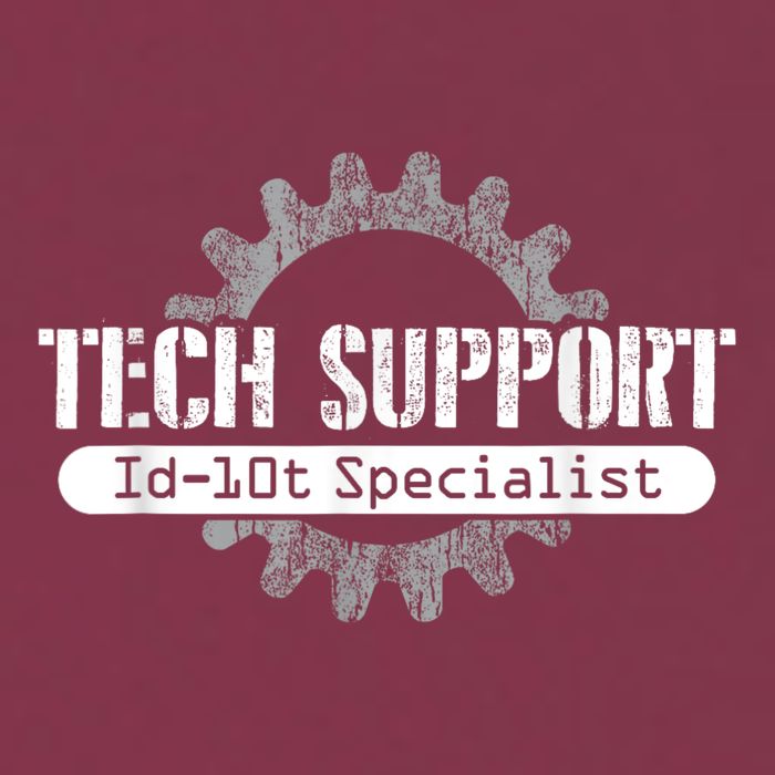 Funny Tech Support Id10t Computer Idiot Joke 16oz Travel Tumbler