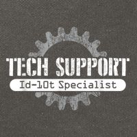 Funny Tech Support Id10t Computer Idiot Joke Cotton Canvas Backpack