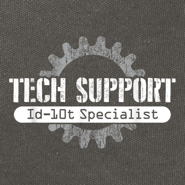 Funny Tech Support Id10t Computer Idiot Joke Cotton Canvas Backpack