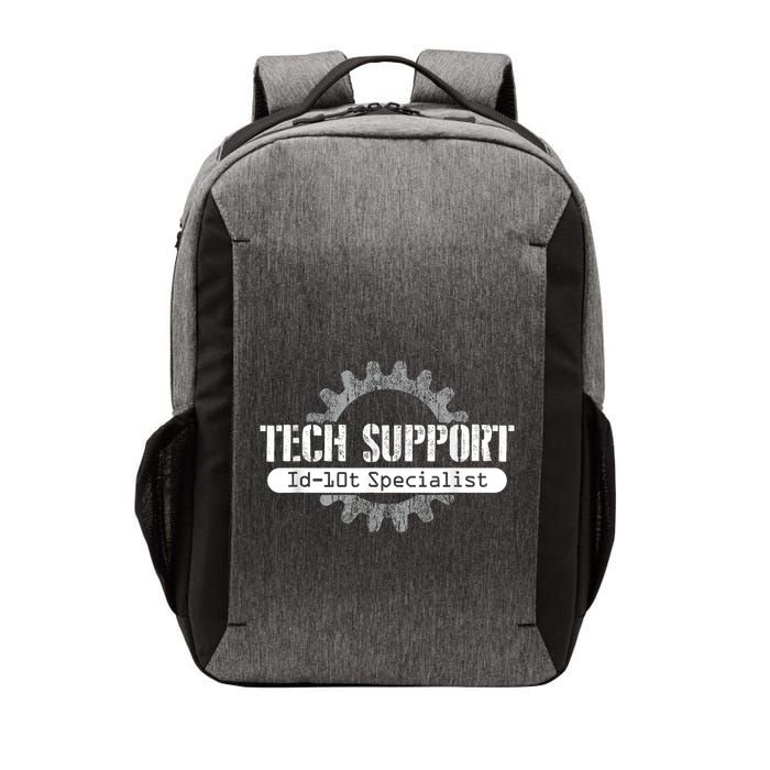 Funny Tech Support Id10t Computer Idiot Joke Vector Backpack