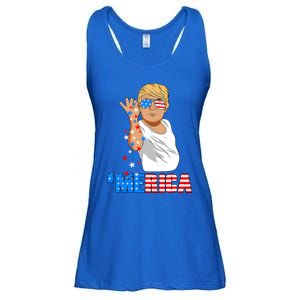 Funny Trump Salt Merica Freedom 4th Of July Gift Ladies Essential Flowy Tank