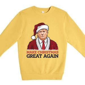 Funny Trump Santa Make Christmas Great Again Usa Holiday Gift Premium Crewneck Sweatshirt