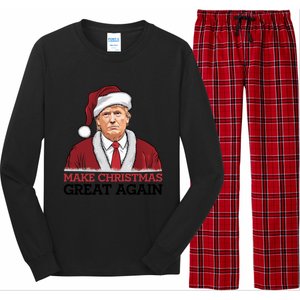 Funny Trump Santa Make Christmas Great Again Usa Holiday Gift Long Sleeve Pajama Set