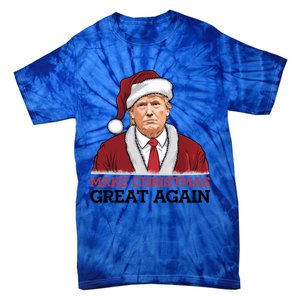 Funny Trump Santa Make Christmas Great Again Usa Holiday Gift Tie-Dye T-Shirt