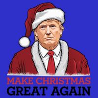 Funny Trump Santa Make Christmas Great Again Usa Holiday Gift Womens T-Shirt