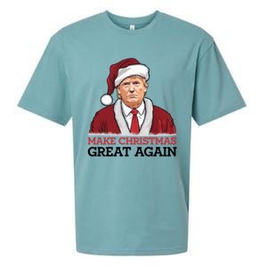 Funny Trump Santa Make Christmas Great Again Usa Holiday Gift Sueded Cloud Jersey T-Shirt