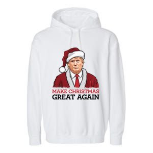 Funny Trump Santa Make Christmas Great Again Usa Holiday Gift Garment-Dyed Fleece Hoodie