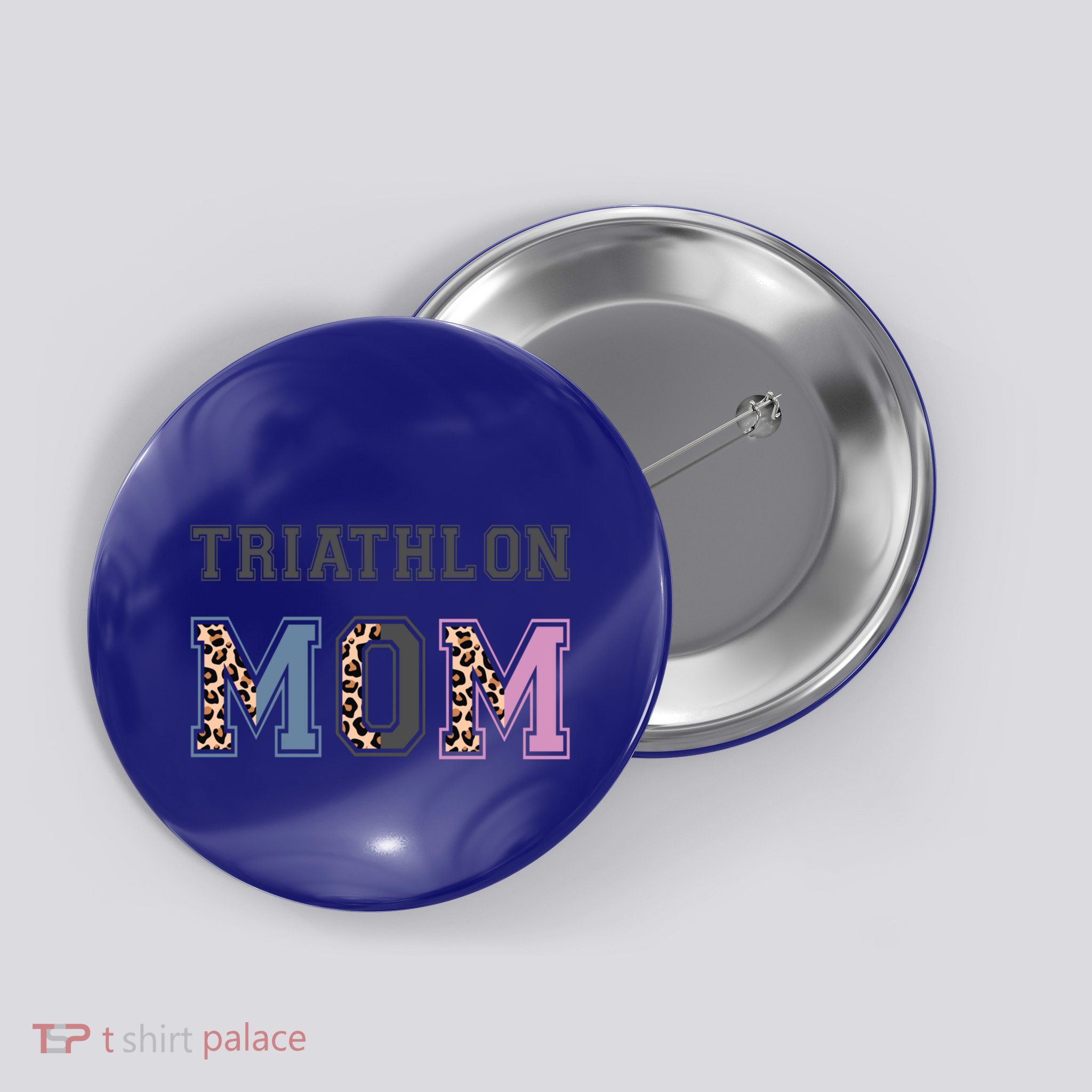 Funny Triathlete Swimming Cycling Running Gift Button